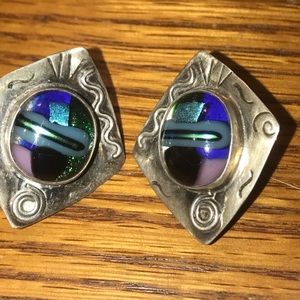 Sterling Southwest clip on earrings
